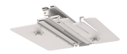 White Fortinet FAP-ALL-MTL-5 plastic mounting bracket with slots and fasteners