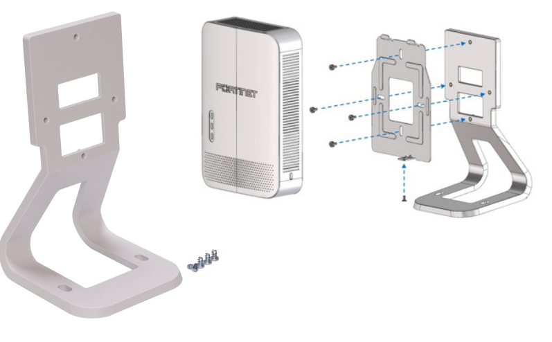Fortinet FAP-DESK-JK-10PK white rectangular wireless speaker with silver accents