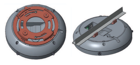 Fortinet FAP-221E-MNT-50 mount kit: gray circular device with red internals