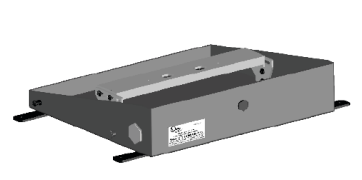 Gray metallic Fortinet FAP-ENC-43X wedge enclosure drawer unit