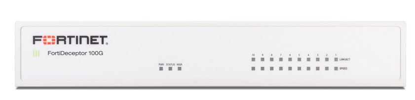 White Fortinet FortiDeceptor 100G FDC-100G appliance with ports