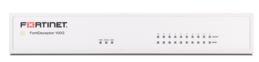 White Fortinet FortiDeceptor 100G FDC-100G appliance with ports