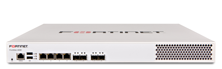Fortinet FortiWeb-400F firewall back with ports and grille