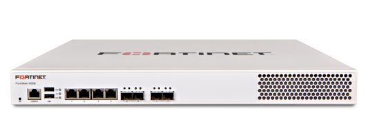 Fortinet FortiWeb-400F firewall back with ports and grille