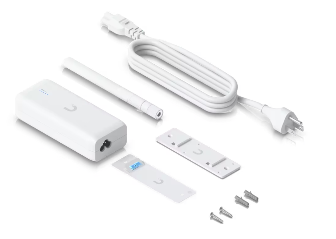 Ubiquiti UDB-AU Unifi Device Bridge white router with antenna and mount