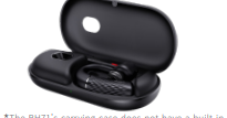 Yealink BHC71P black wireless earbuds in glossy charging case