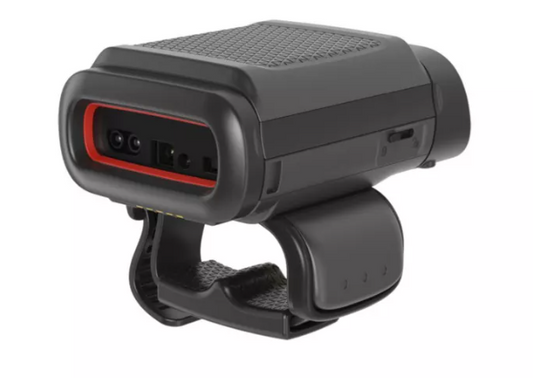 Honeywell 8680i black wearable barcode scanner with red trim