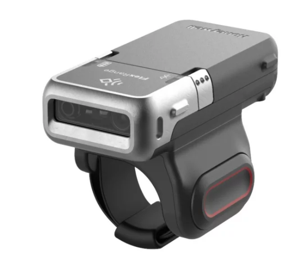 Honeywell 8675i Zebra silver black wearable barcode scanner with wrist strap