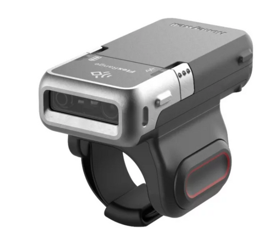 Honeywell 8675i Zebra silver black wearable barcode scanner with wrist strap