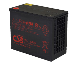 Eaton HRL12540WFR 12V 540W battery black rectangular with red labels vents