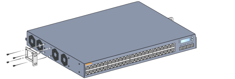 Aruba JW083A gray metal wall rack mount kit with ports and fans