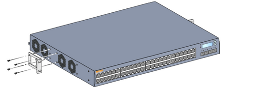 Aruba JW083A gray metal wall rack mount kit with ports and fans
