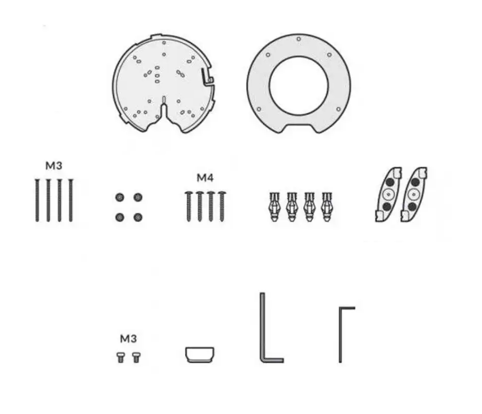 Ubiquiti Unifi AP mount kit brake drum assemblies diagram