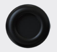 Yealink FEC-UH34/YHS34-1PS black rubber grommet with smooth circular design