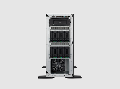 HPE ML110 Gen11 black and silver rack server with drive bays and fan