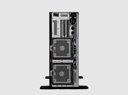 HPE ML350 Gen11 black and silver tower server with fans, slots, ports