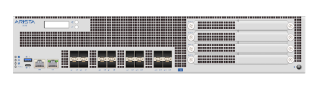 Arista ZTX-7250S-16S-F silver switch with grid front, 16 SFP+ ports