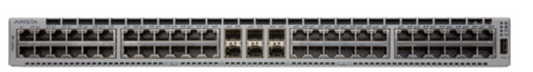 Arista DCS-7020TR-48-F gray metal switch with 48 RJ45 ports, 6 SFP+