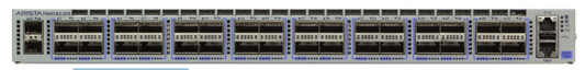 Arista DCS-7060CX2-32S-F switch with gray blue chassis and Arista label