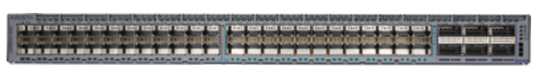 Arista DCS-7280SR2K-48C6-M-F 48-port switch router with ports and lights