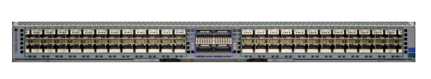 Arista 7300X3 48-port 25GbE SFP and 4-port 100GbE QSFP linecard rear view