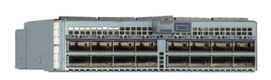 Arista DCS-7358-16C gray metal server rack with 100G network card slots