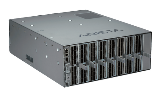Arista DCS-7358X-128-BND-F gray switch with 128x100G QSFP ports
