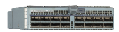 Arista DCS-7368-16C gray metal server rack with mds front panel