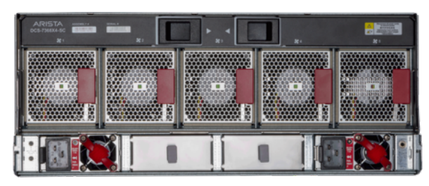 Arista 7368X chassis bundle with DCX-7054-XC, red fans, silver panels