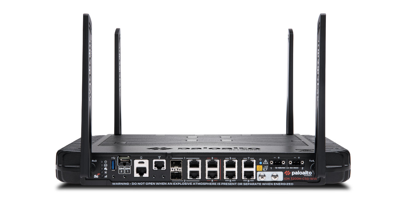 Palo Alto PAN-ION-3200H-C5G-WW-HW ION 3200H 5G black router with 4 antennas