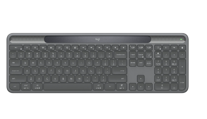 Logitech K380 wireless keyboard in dark gray with touchpad, graphite