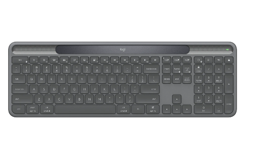 Logitech K380 wireless keyboard in dark gray with touchpad, graphite