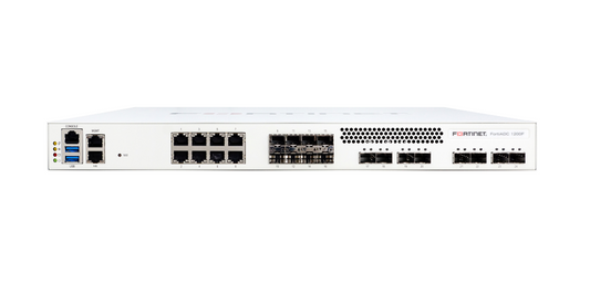 Fortinet FAD-1200F FortiADC-1200F rear with 8x 10GE SFP+ ports