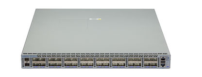 Arista DCS-7050CX3M-32S-F 32-port MACsec switch front panel gray metal rack