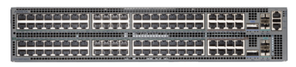 Arista CCS-720XP-96ZC2-4F 96-port PoE switch rear with ethernet ports and vents