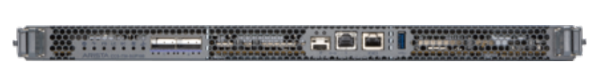 Arista CCS-750-SUP100 supervisor module rear with QSFP100 ports and vents