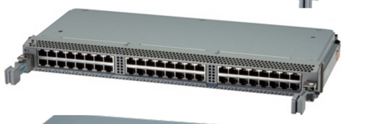 Arista CCS-750X-48SX-LC 48-port 10G SFP linecard with gray server rack ports