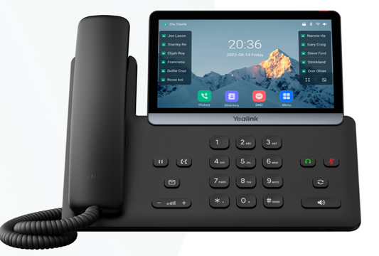 Yealink SIP-T77U black touchscreen phone with numeric keypad