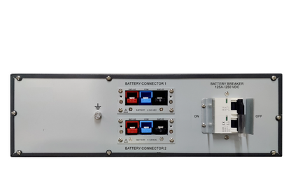 APC Easy UPS SRV120RLBP2-9A silver battery pack with red/blue connectors, 125A breaker