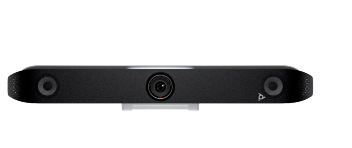 Poly X52 AIO Video Bar back with Microsoft logo and sensors