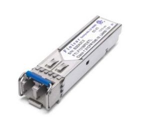 Silver check point cpac-1500-tr-1lx sfp+ transceiver module with blue connector and printed labeling for long range optical use