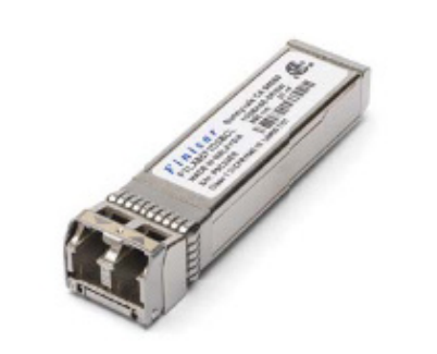 Silver metallic Check Point CPAC-1800-TR-10SR 10GBase-SR SFP+ transceiver module with fiber optic label and specs