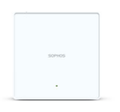 White rectangular d-link wireless access point with subtle logo and indicator light sophos ap84er00zzpcnp wifi 6e tri-band
