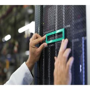 Green rectangular label on the back side of HPE ProLiant DL365 Gen11 XGMI interconnection cable kit for server racks