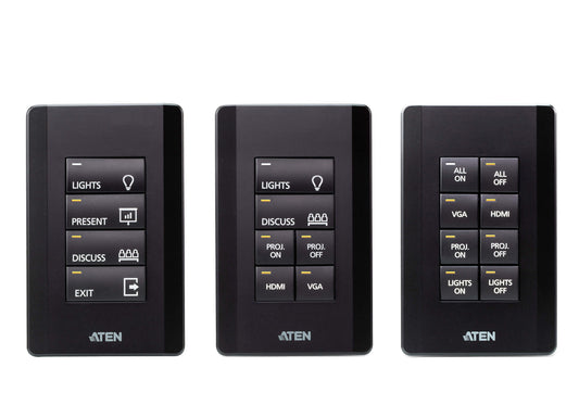 ATEN VK108US1-AT | VK108US 8-Button PoE Keypad, US 1-Gang, Backlit, 1 x RJ-45