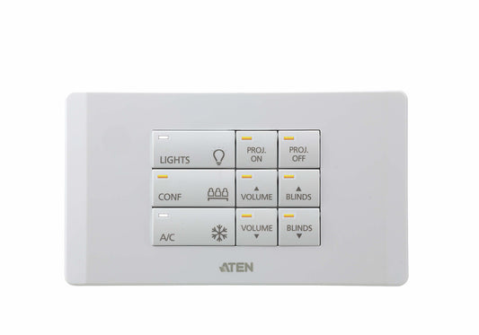 ATEN VK112EU-AT | VK112EU 12-Button Control Keypad, EU 2-Gang Wall Plate