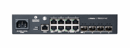 Cambium Networks MXTX1012GxPAF0 | cnMatrix TX1012-P-AC PoE Switch, 8 x 1GbE, 4 x SFP+, AC, No Power Cord
