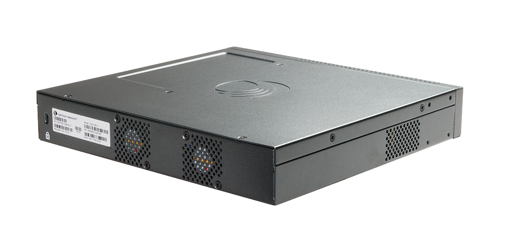 Cambium Networks cnMatrix TX2012R-P black metal server rack with matte finish and side vents
