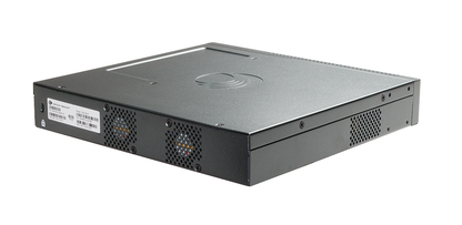 Cambium Networks cnMatrix TX2012R-P black metal server rack with matte finish and side vents