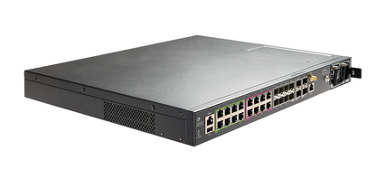 Cambium cnMatrix TX2028RF-P black metal switch with PoE ports and vents